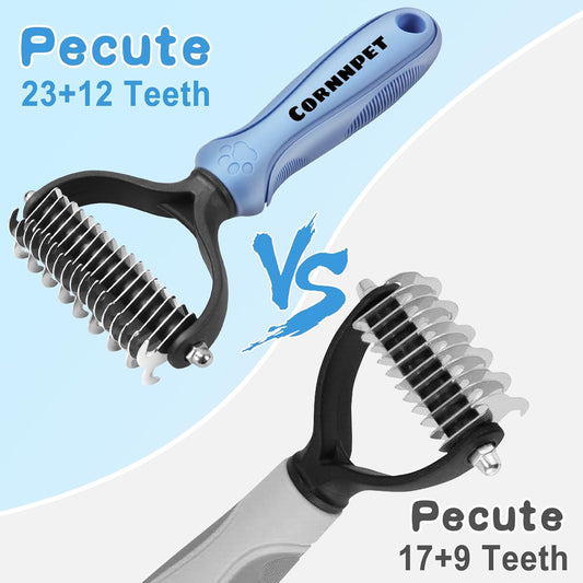 Pet Grooming Brush and Metal Comb Set