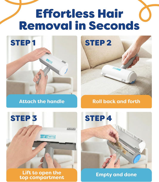 Pet Hair Removal Tool with Detachable Handle