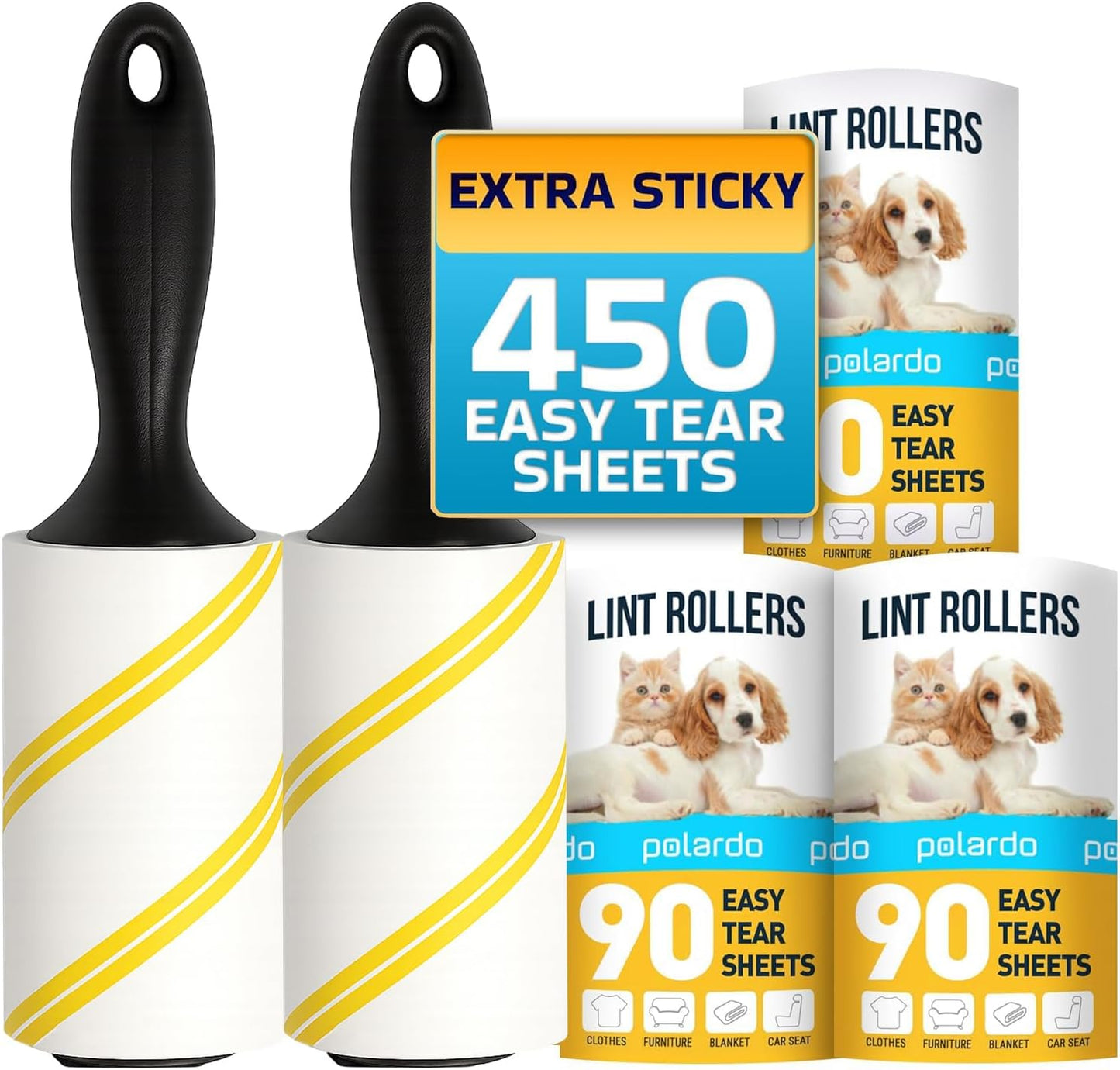 Large Lint Rollers for Pet Hair Removal
