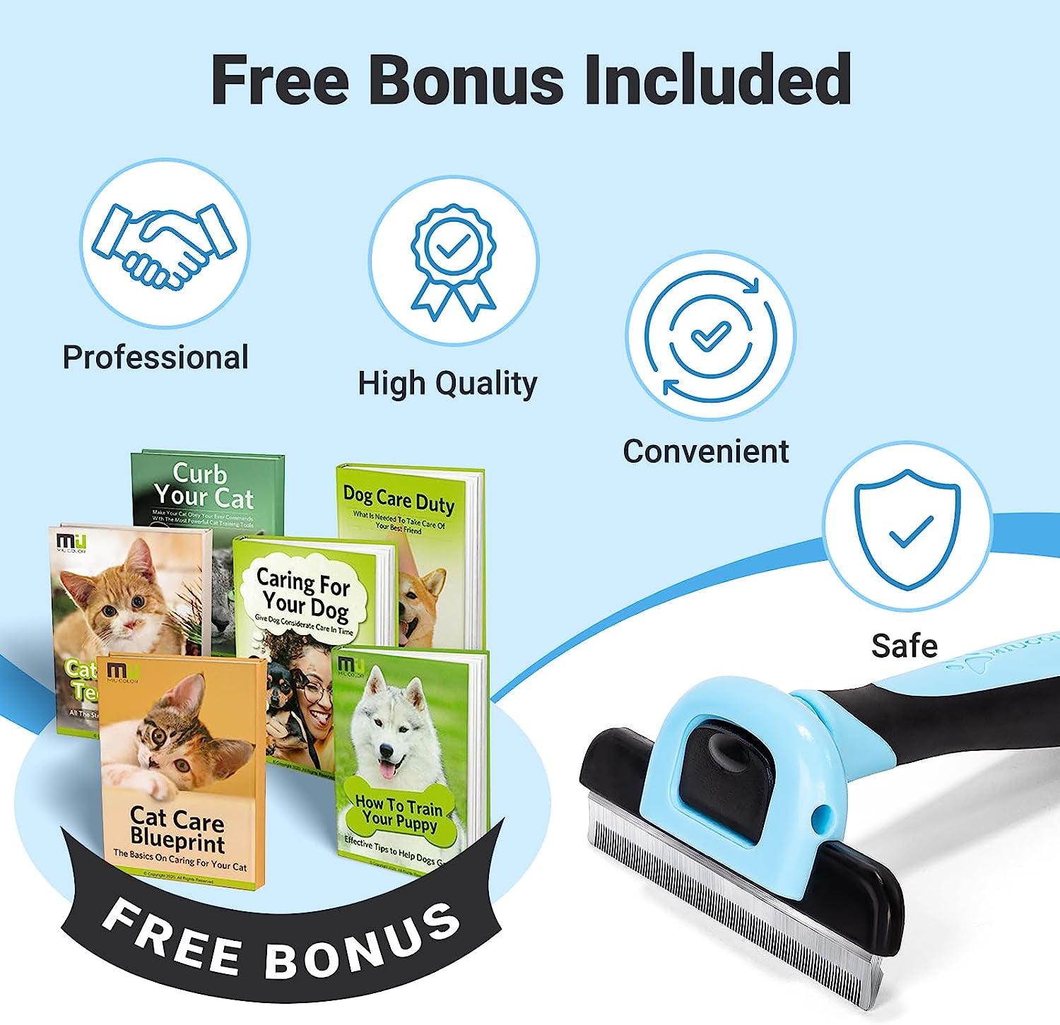 Pet Grooming Brush - up to 95% Pet Hair