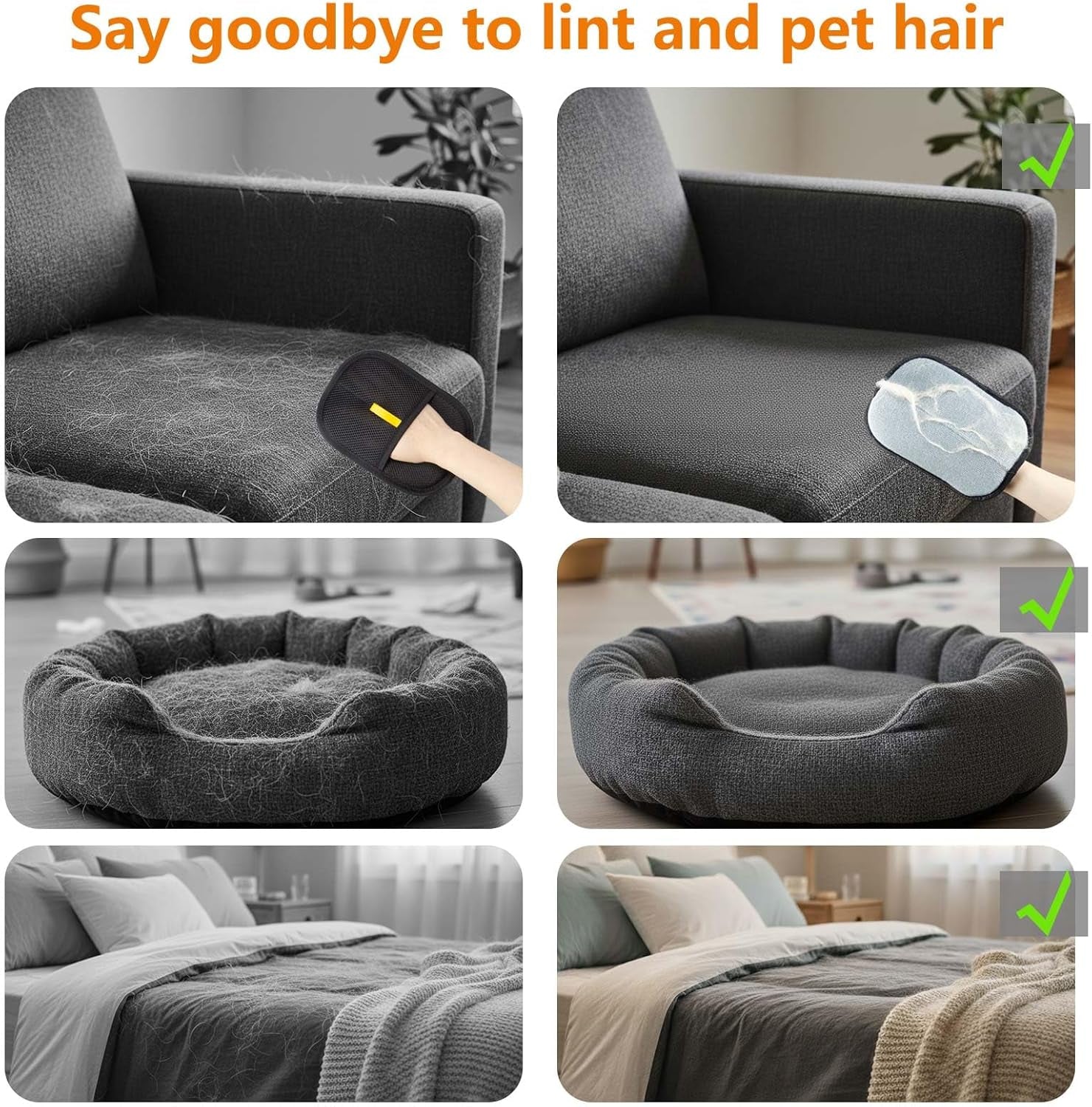 Electrostatic Pet Hair Removal Glove