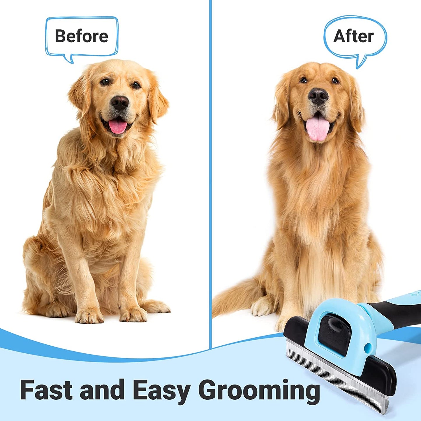 Pet Grooming Brush - up to 95% Pet Hair