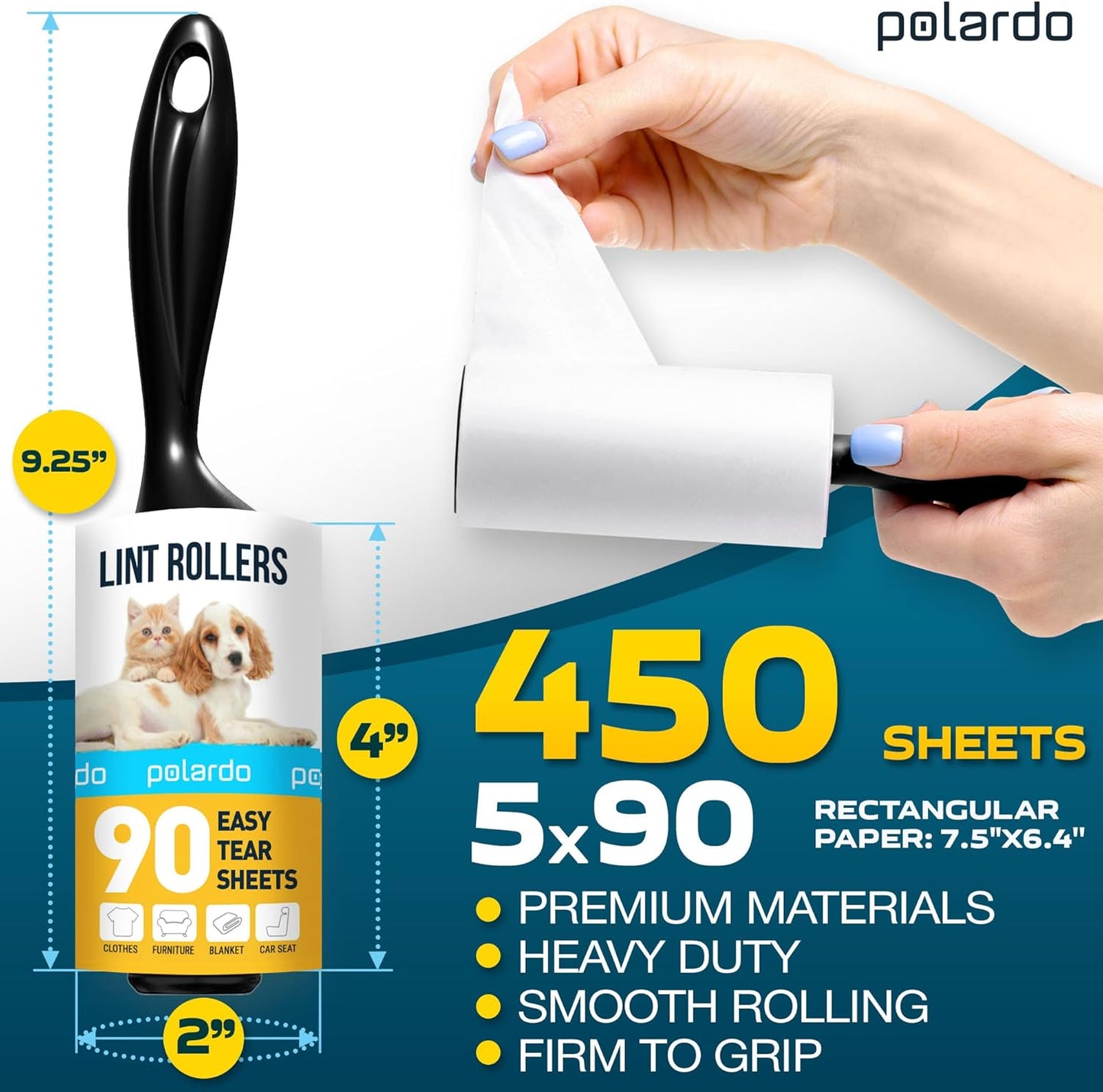 Large Lint Rollers for Pet Hair Removal