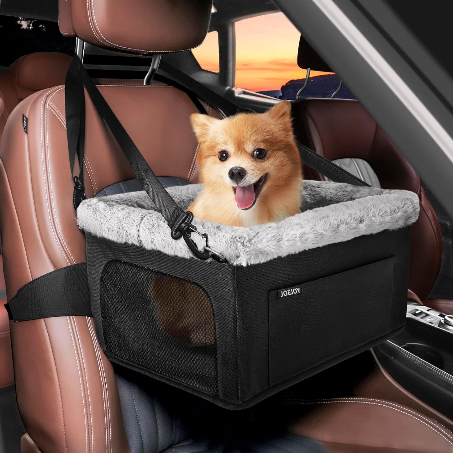 Deluxe Dog Booster Seat for Small Pets up to 20 Lbs