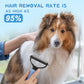 Pet Grooming Brush and Metal Comb Set