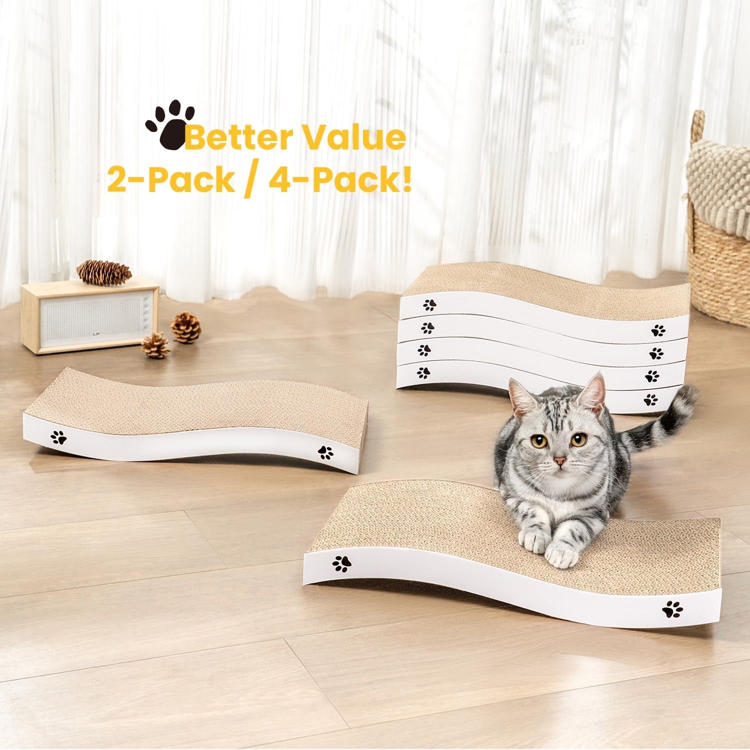 Durable Double-Sided Corrugated Cat Scratcher Pad