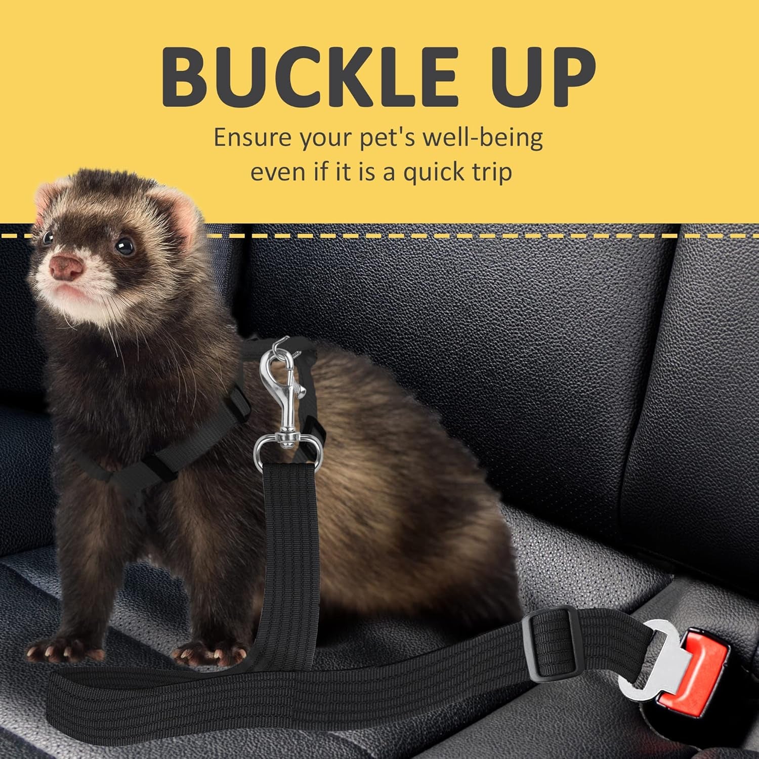 Adjustable Nylon Dog Seat Belt for Car