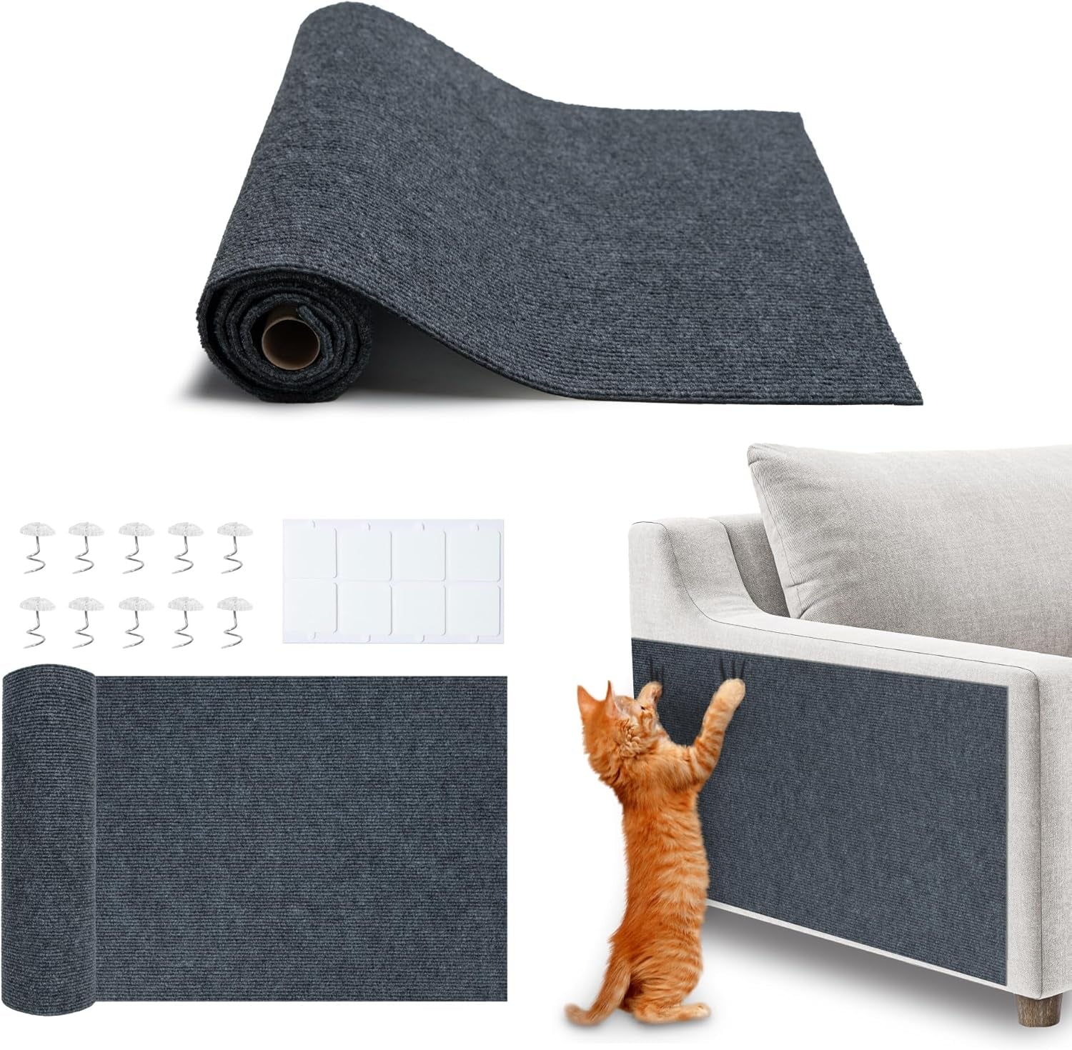 Heavy-Duty Cat Scratcher and Interactive Play Post