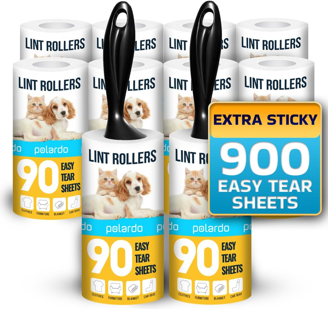 Large Lint Rollers for Pet Hair Removal
