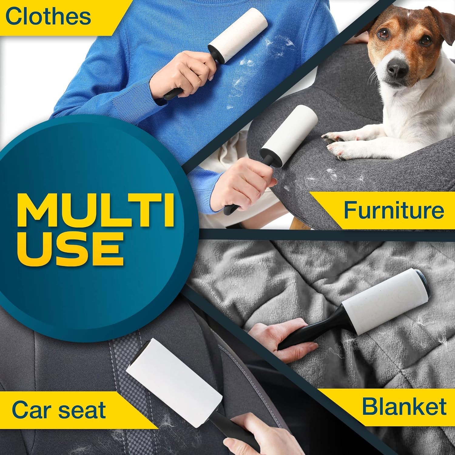 Large Lint Rollers for Pet Hair Removal