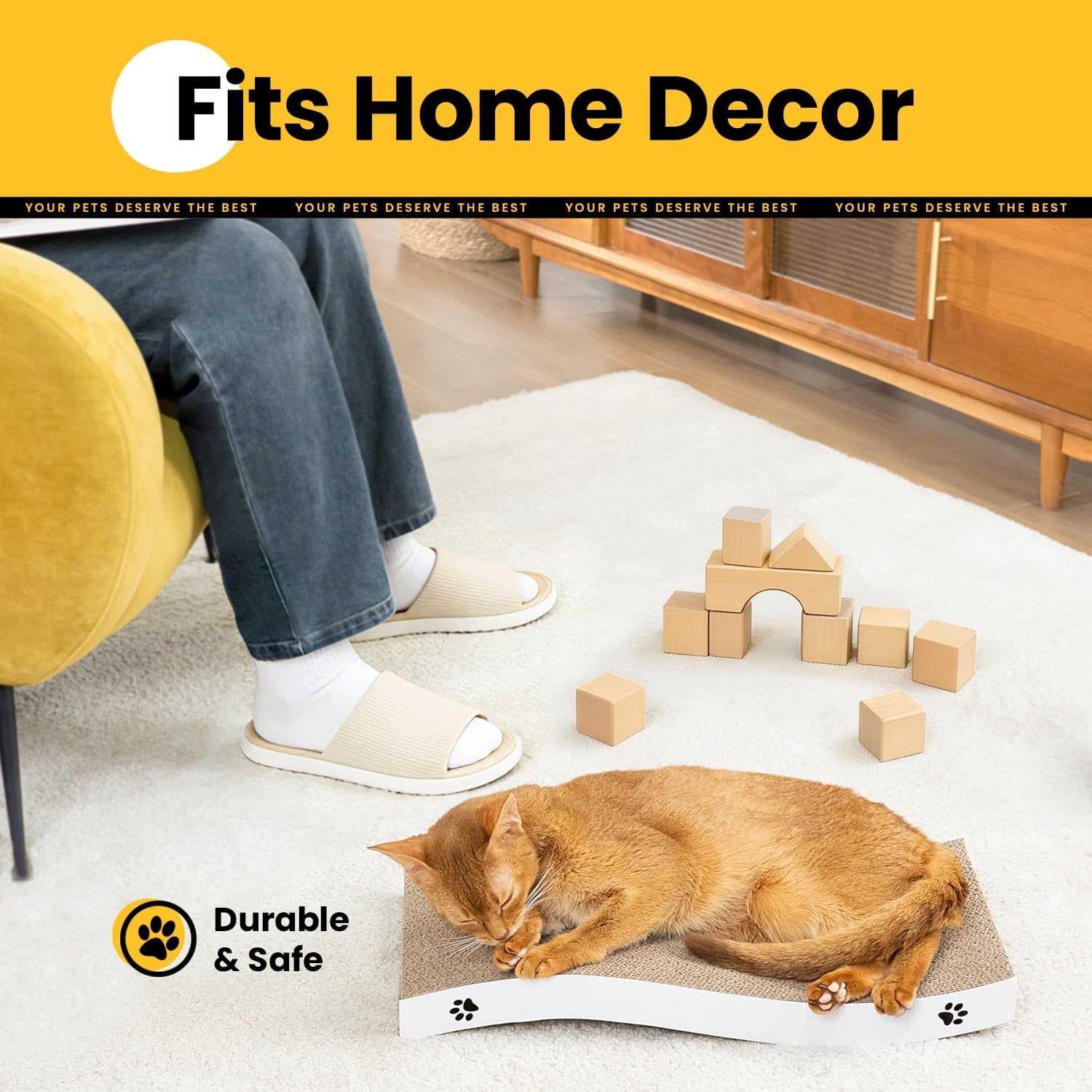 Durable Double-Sided Corrugated Cat Scratcher Pad