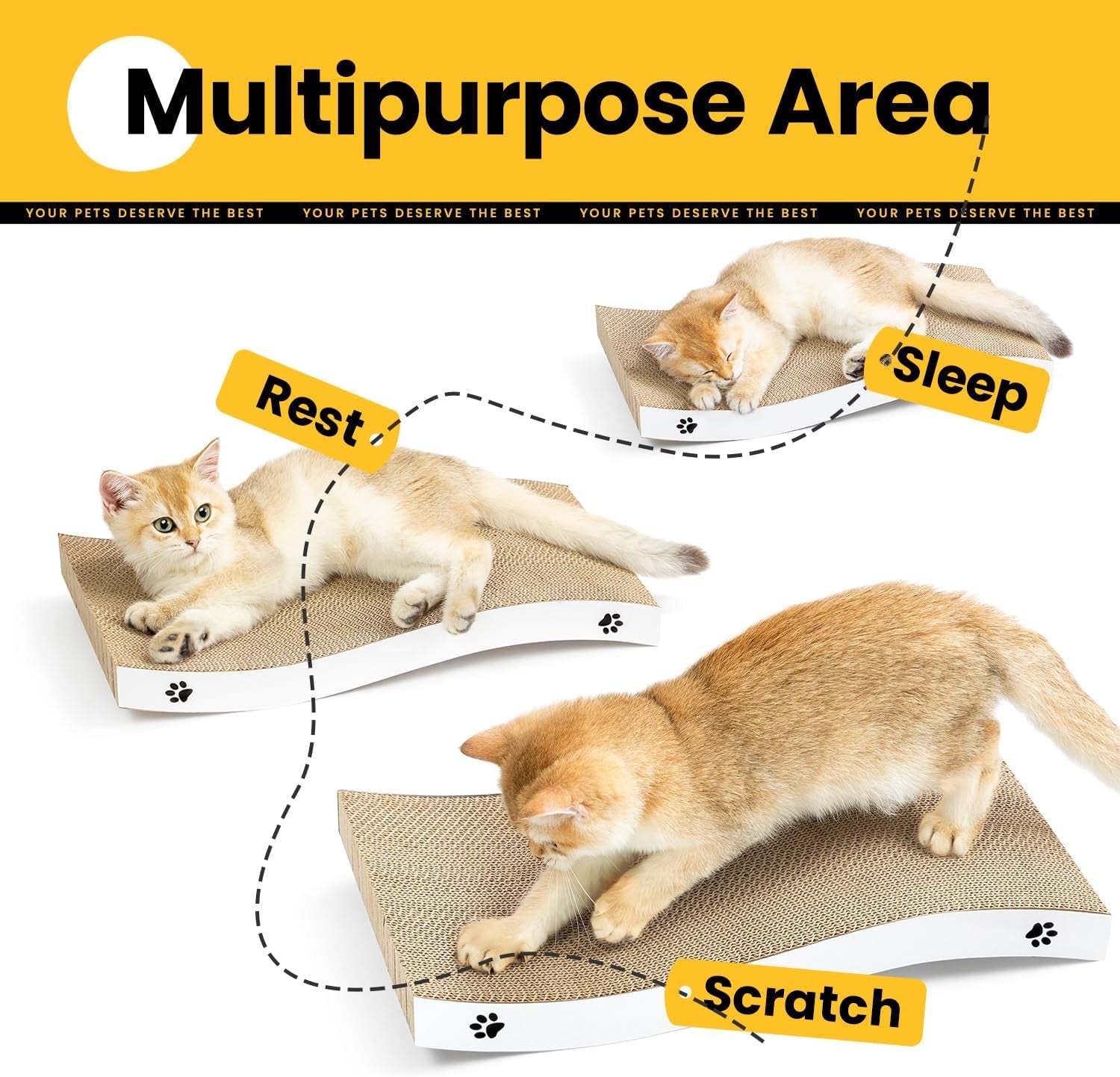 Durable Double-Sided Corrugated Cat Scratcher Pad