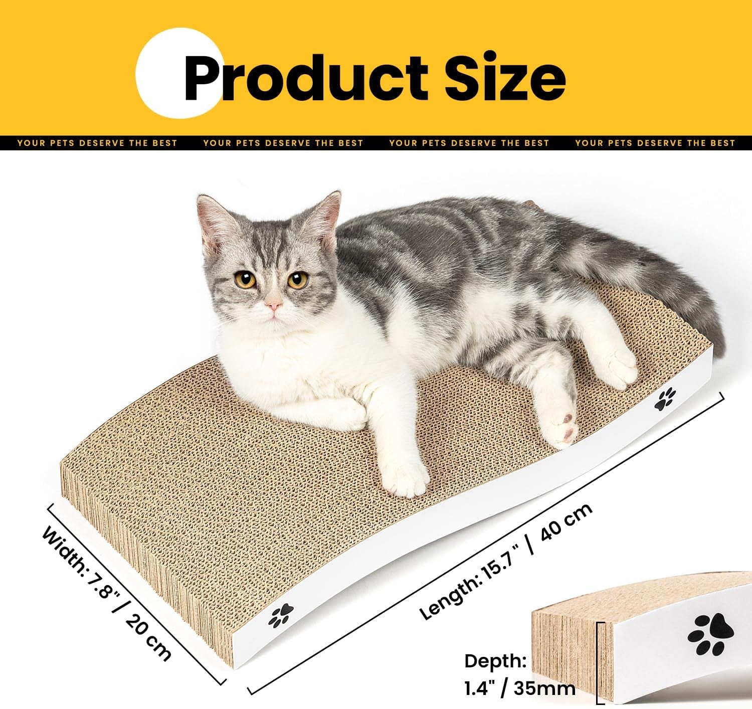 Durable Double-Sided Corrugated Cat Scratcher Pad