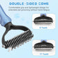 Pet Grooming Brush and Metal Comb Set