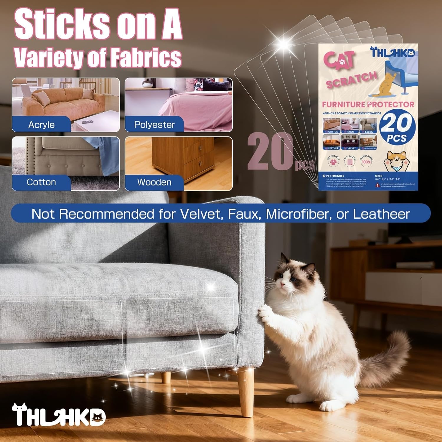 20-Piece Cat Scratch Furniture Protector
